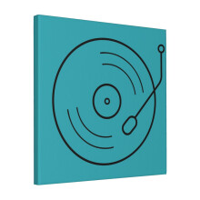 Canvas Print Only Turntable Wall Art Poster Room Decor 18x18 inch No Frame