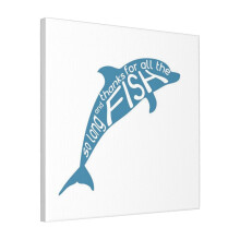 Canvas Print Only So Long And Thanks For All The Fish Wall Art Poster Room Decor 18x18 inch No Frame