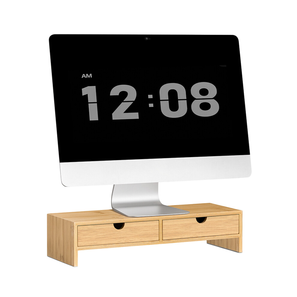 SoBuy® FRG198-N, Bamboo Monitor Stand Computer Screen Monitor Riser