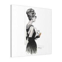 Canvas Print Only Breakfast At Tiffany's 1 Wall Art Poster Room Decor 18x18 inch No Frame