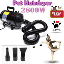 Dog Dryer Pet Cat Hair Dryer 2800W Stepless Speed Blaster Professional Grooming Blower for Dogs with 3 Nozzles