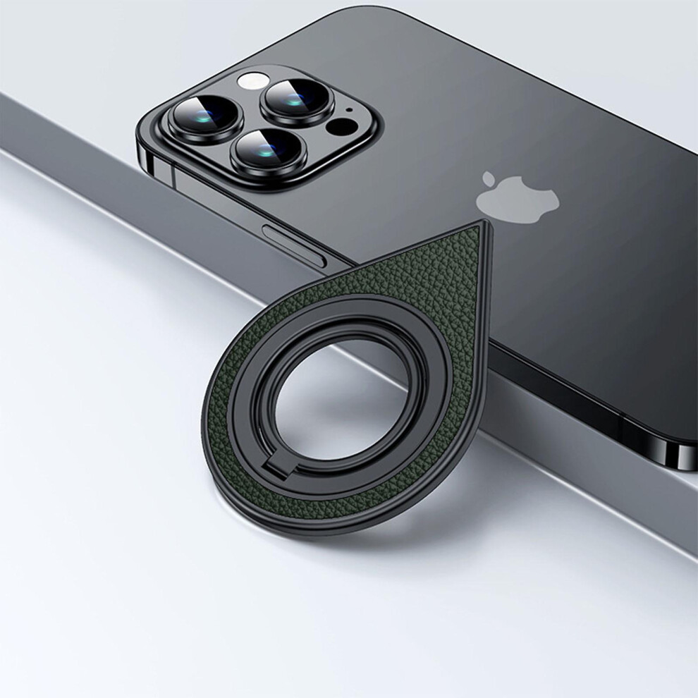 (, A) Magnetic Phone Ring Holder For Magsafe, Magnet Finger Ring Grip Stand Holder Removable Finger Loop Kickstand For Iphone 15/14/13/12 Series Green 9152243113304