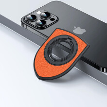(orange, B) Magnetic Phone Ring Holder For Magsafe, Magnet Finger Ring Grip Stand Holder Removable Finger Loop Kickstand For Iphone 15/14/13/12 Series