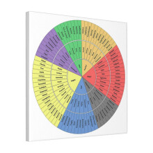 Canvas Print Only Wheel Of Emotions Feelings Wheel Understanding Emotions Circular Diagram Wheel Of Feelings Wall Art Room Decor 18x18 inch No Frame