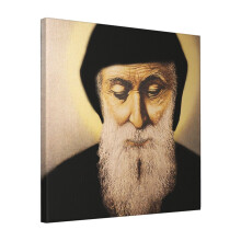Canvas Print Only Saint Charbel In Colors Wall Art Poster Room Decor 18x18 inch No Frame