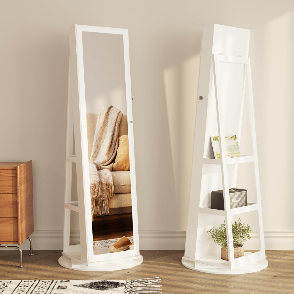 360° Swivel Jewelry Cabinet Mirror
