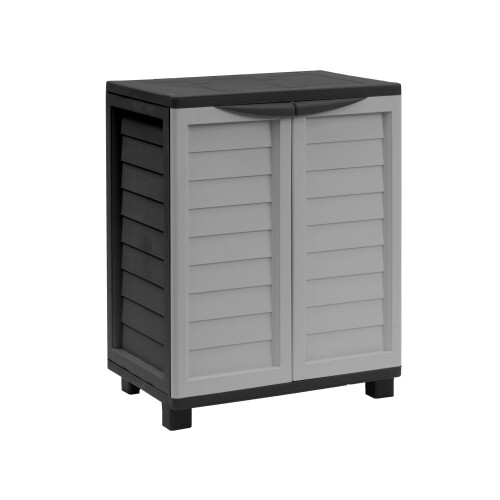 Starplast HD Plastic 3ft Tall Outdoor Storage with 2 Shelves on