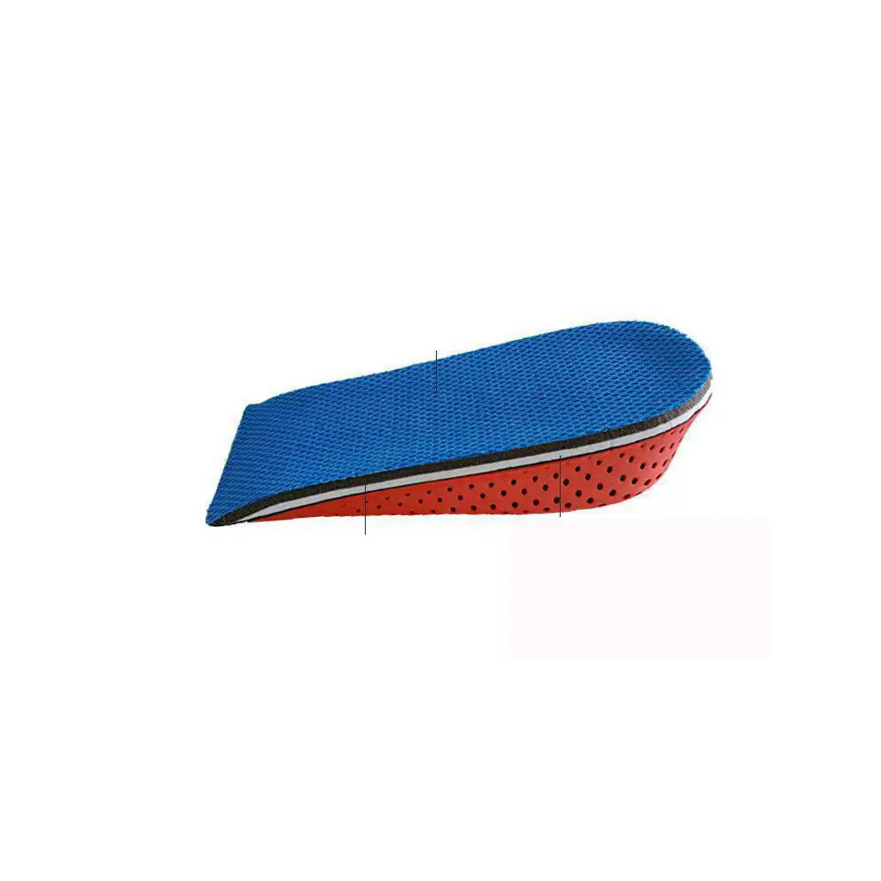 (Red, 5cm) 1 Pair Shoe Insoles Breathable Half Insole Heighten Heel Insert Sports Shoes Pad Cushion Unisex 2-4cm Height Increase Insoles