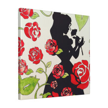 Canvas Print Only Beauty And The Beast Wall Art Poster Room Decor 18x18 inch No Frame