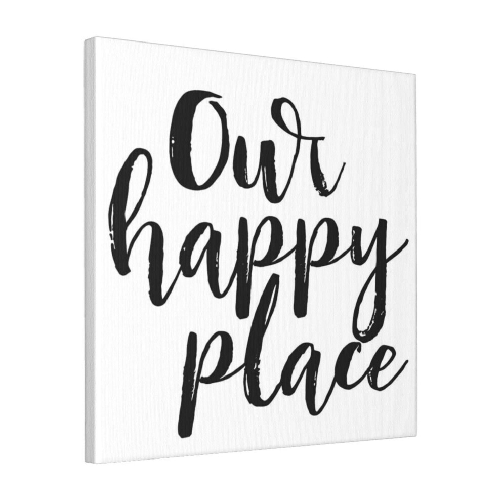 Canvas Print Only Kitchen Decor Printable Quote Our Happy Place Printable Kitchen Wall Art Love Quote Wall Art Poster Room Decor 18x18 inch No Frame-image-OPC-PDPFVR8-NEW