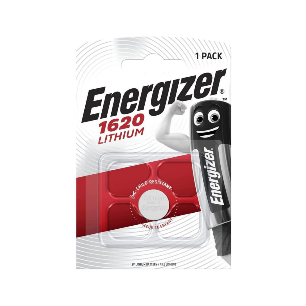 (CR 1620 1Pack) Energizer CR1216 CR1225 CR1616 CR1620 CR2032 CR2430 Lithium Battery 3V Coin Cell