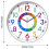 (Colourful 12/24 Hour Clock) Colourful Childrens Easy Time Clock Silent Movement 3