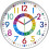 (Colourful 12/24 Hour Clock) Colourful Childrens Easy Time Clock Silent Movement 1