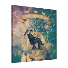 Canvas Print Only Goodnight, Tesla Wall Art Poster Room Decor 18x18 inch No Frame