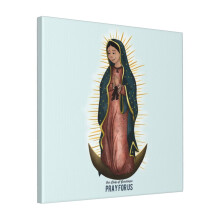 Canvas Print Only Our Lady Of Guadalupe Wall Art Poster Room Decor 18x18 inch No Frame