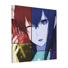 Canvas Print Only Kurisu Inspired Anime Shirt Wall Art Poster Room Decor 18x18 inch No Frame