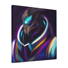 Canvas Print Only NEON Garrus Vakarian Fan Art Wall Art Poster Room Decor 18x18 inch No Frame