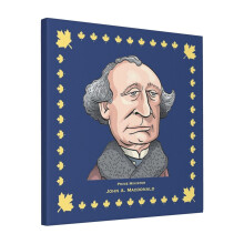 Canvas Print Only John A. Macdonald Wall Art Poster Room Decor 18x18 inch No Frame