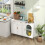 Casart Kitchen Sideboard Dining Buffet Cupboard Cabinet With 2 Drawers & Shelves 7