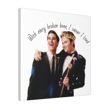 Canvas Print Only Klaine - I Lived Wall Art Poster Room Decor 18x18 inch No Frame