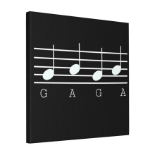 Canvas Print Only GAGA Music Notes Wall Art Poster Room Decor 18x18 inch No Frame
