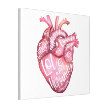 Canvas Print Only Heart Of Medicine Wall Art Poster Room Decor 18x18 inch No Frame