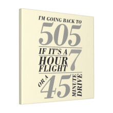 Canvas Print Only I'm Going Back To 505 Wall Art Poster Room Decor 18x18 inch No Frame