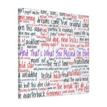 Canvas Print Only And That's What You Missed On Glee - Episodes Wall Art Poster Room Decor 18x18 inch No Frame