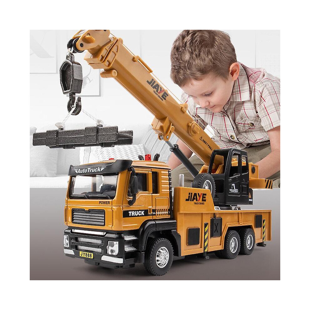 (Mixer) 1:50 Scale Truck Crane Alloy Car Model Light  Sound Effect Diecast Car Toys For Boys Birthday Gift Kids Toys Car Collection-image-OPC-PDPFZJQ-NEW