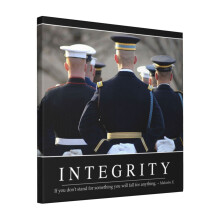 Canvas Print Only Integrity Inspirational Quote And Motivational Wall Art Poster Room Decor 18x18 inch No Frame