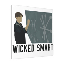 Canvas Print Only Good Will Hunting - Wicked Smaht Wall Art Poster Room Decor 18x18 inch No Frame
