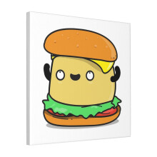 Canvas Print Only It's Food-shionable! Wall Art Poster Room Decor 18x18 inch No Frame
