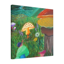 Canvas Print Only Alice Ate Wall Art Poster Room Decor 18x18 inch No Frame