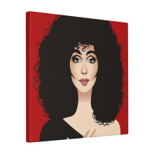 Canvas Print Only Lady In Black Wall Art Poster Room Decor 18x18 inch No Frame
