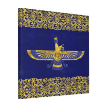 Faravahar Canvas Print (Farohar/Fravashi) 18x18 in - No Frame, Print Only Wall Art Poster OBFG-RedBlok-Cavn18x18_#Km6DD80KfS4DUc9F7V