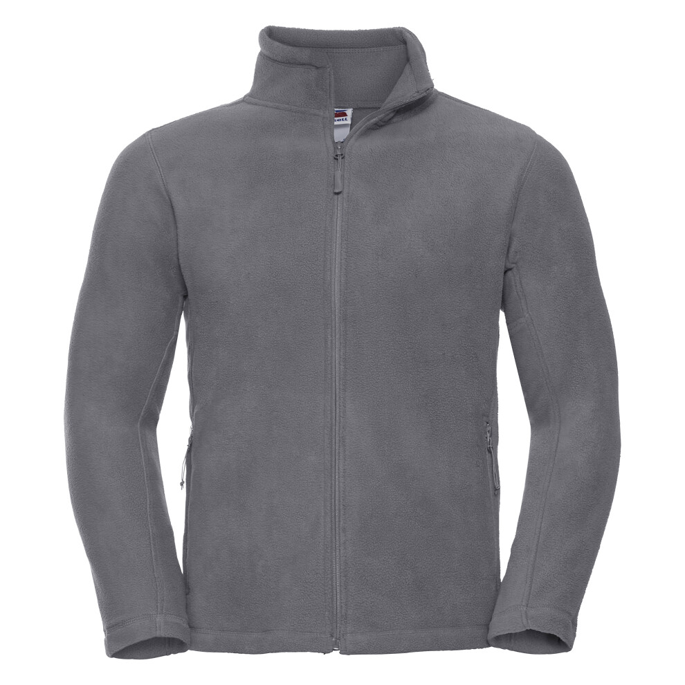 (XS, Convoy Grey) Russell Mens Full Zip Outdoor Fleece Jacket 
