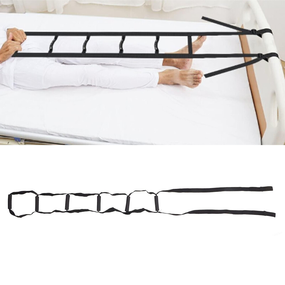Bed Ladder Assist With Hard Handle ,sit Up Helper With Adjustable Length-pull Up Rope Ladder (5 Handle)