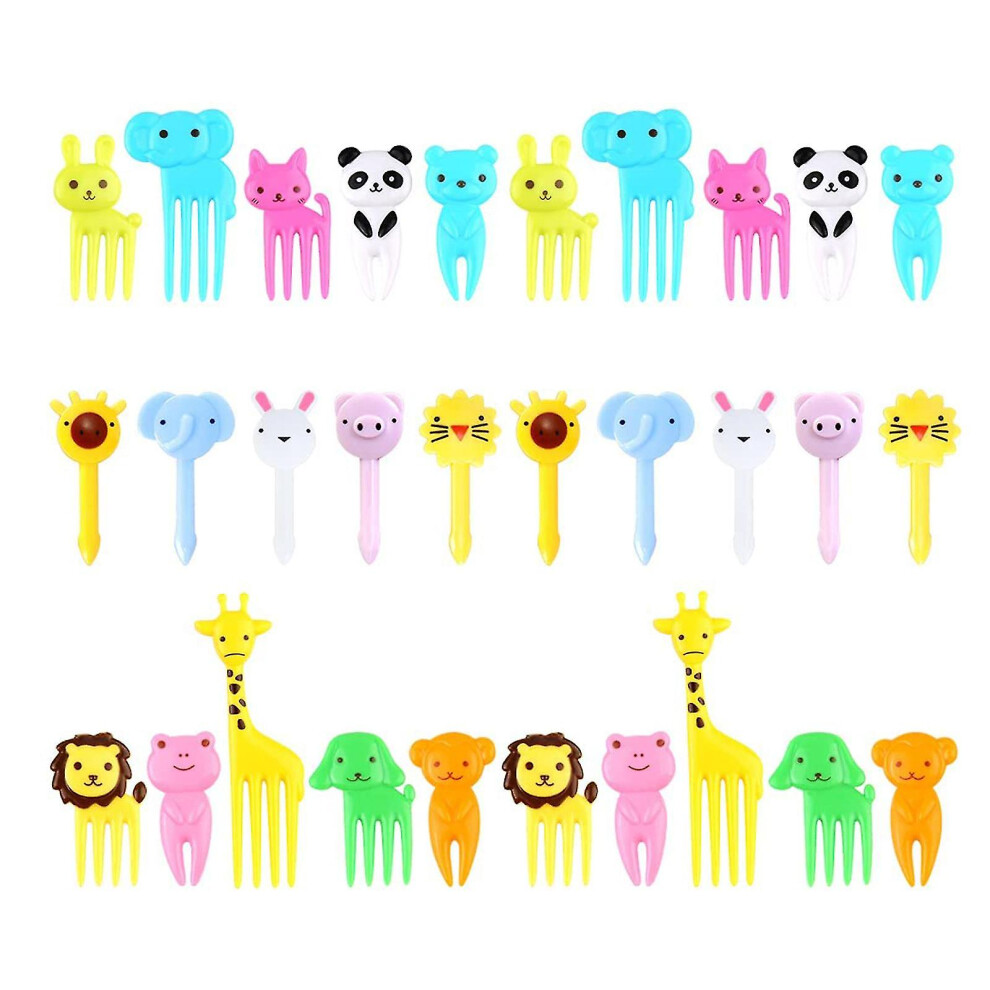 30pcs Animal Food Picks For Kids Cute Fruit Toothpicks For Bento Box School Lunch