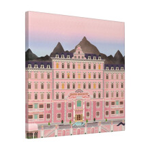 Canvas Print Only Grand Budapest Hotel Wes Movie Rushmore Wall Art Poster Room Decor 18x18 inch No Frame
