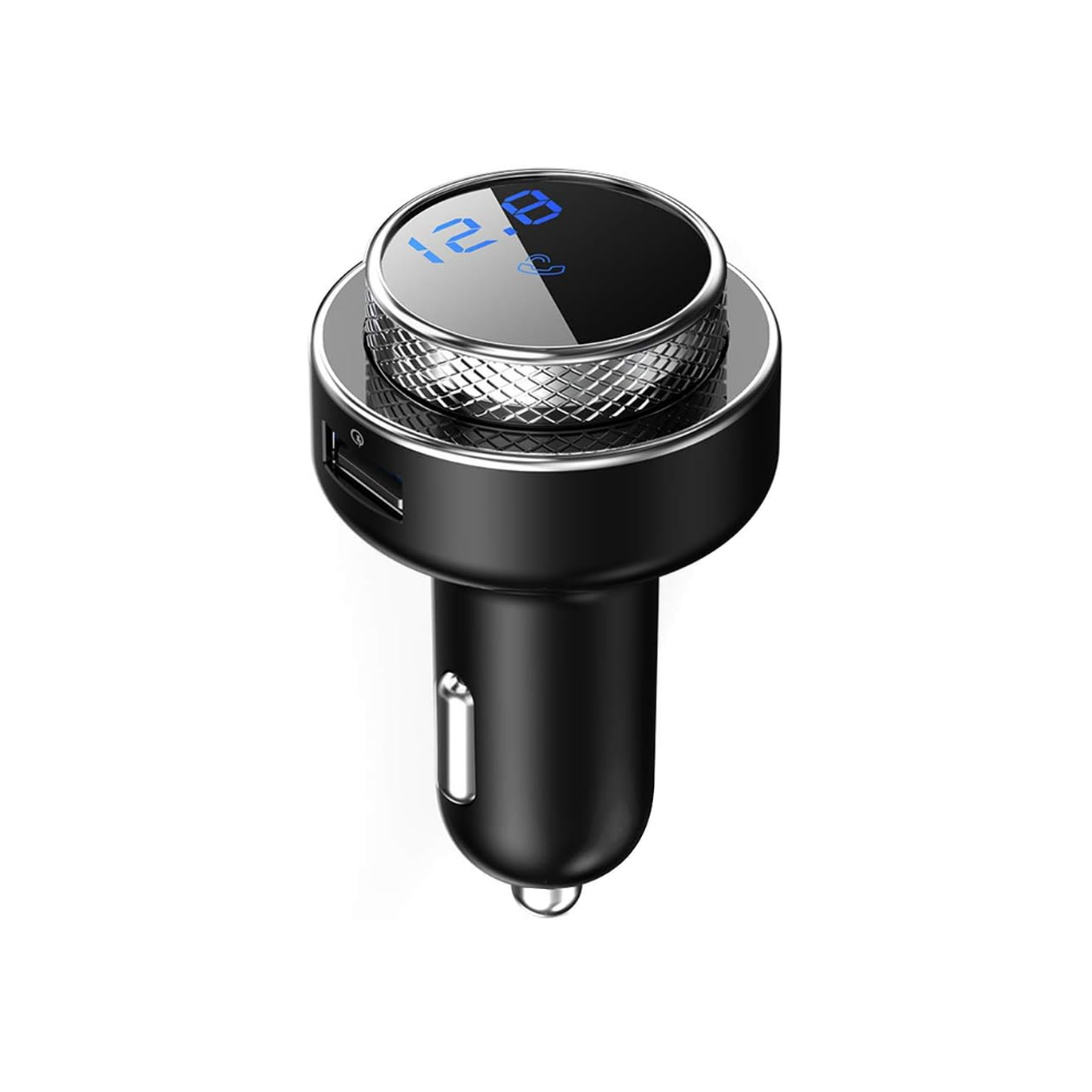 Chronus Car Bluetooth Player,Mp3 Car Charger Bluetooth 5.0 Transmitter For Car Bluetooth Call Hands-Free Kit Car Mp3 Player(Black) Black 6976918335746