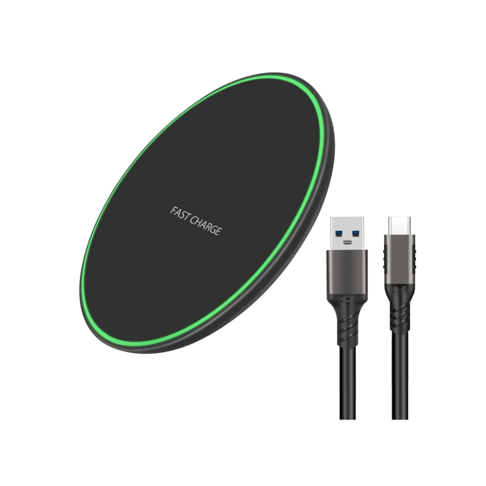 Chronus Wireless Charger For Samsung Galaxy S23/S23 Ultra/S22/S22+/S21/S21+/S20/S20+/S10/S10+/S9/S8/S7/S6/Note 20/Note 10(Black) Black 6976918336064