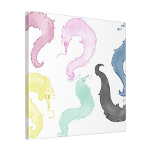 Canvas Print Only Oh Worm Wall Art Poster Room Decor 18x18 inch No Frame
