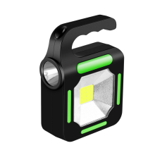 Rechargeable Portable Solar Emergency Lights, 5W COB High Power Work Camping Light, 150LM, Portable Lamps(Black)