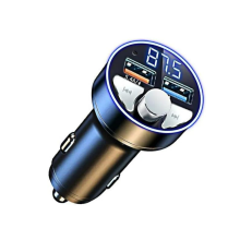 Vysielač FM do auta Univerzálna nabíjačka do auta s duálnym USB nabíjaním 5V/2,4A a 1A Hands-free volanie Re