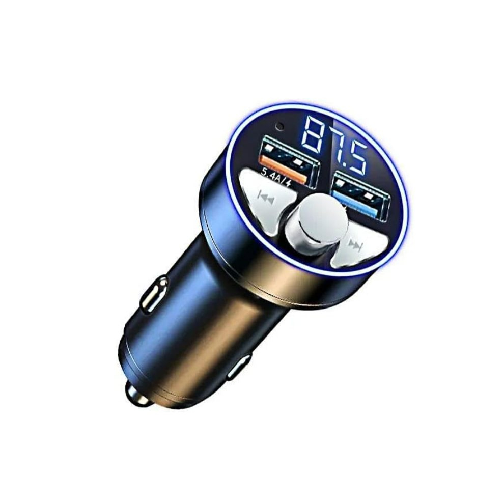 Chronus Fm Transmitter For Car, Universal Car Charger With Dual Usb Charging (5V/2.4A & 1A), Hands-Free Calling, Music Player Supports Tf Card(Black) Black 9331562977280