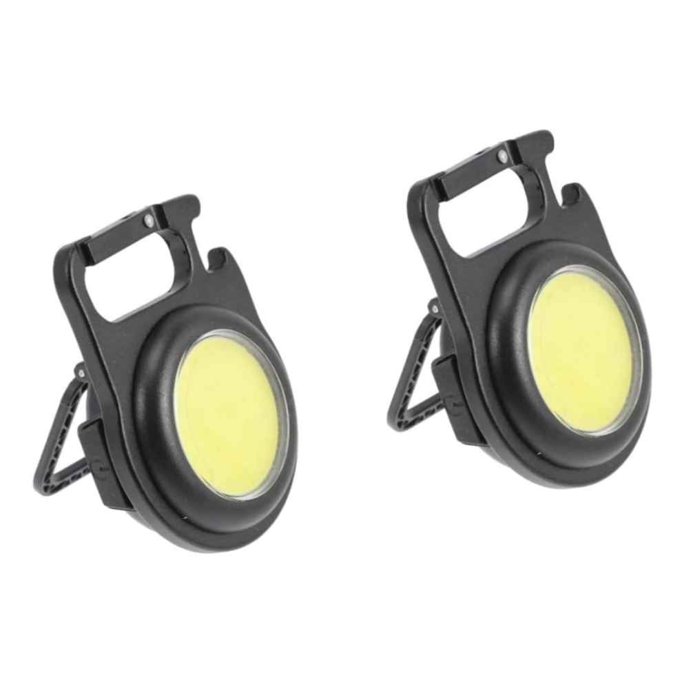 Chronus 2Pcs Usb Work Rechargeable Flash Cob Flash Usb Flash Cob Small Flashs Flash Key Ring(Black) Light/Black 9331562976825