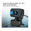 Webcam 480P com microfone para PC, câmera USB para reuniões e cursos online (preta) 3