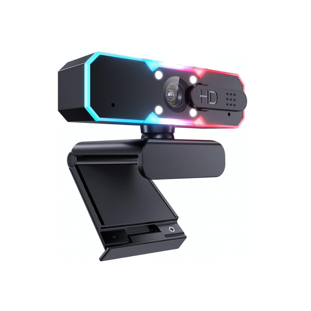 Chronus Gaming Webcam, 1080P 60Fps Usb Streaming Web Camera With Adjustable Autofocus, Privacy Cover, Dual Noise-Cancelling Mics (Black) Light/Black 9331758452393