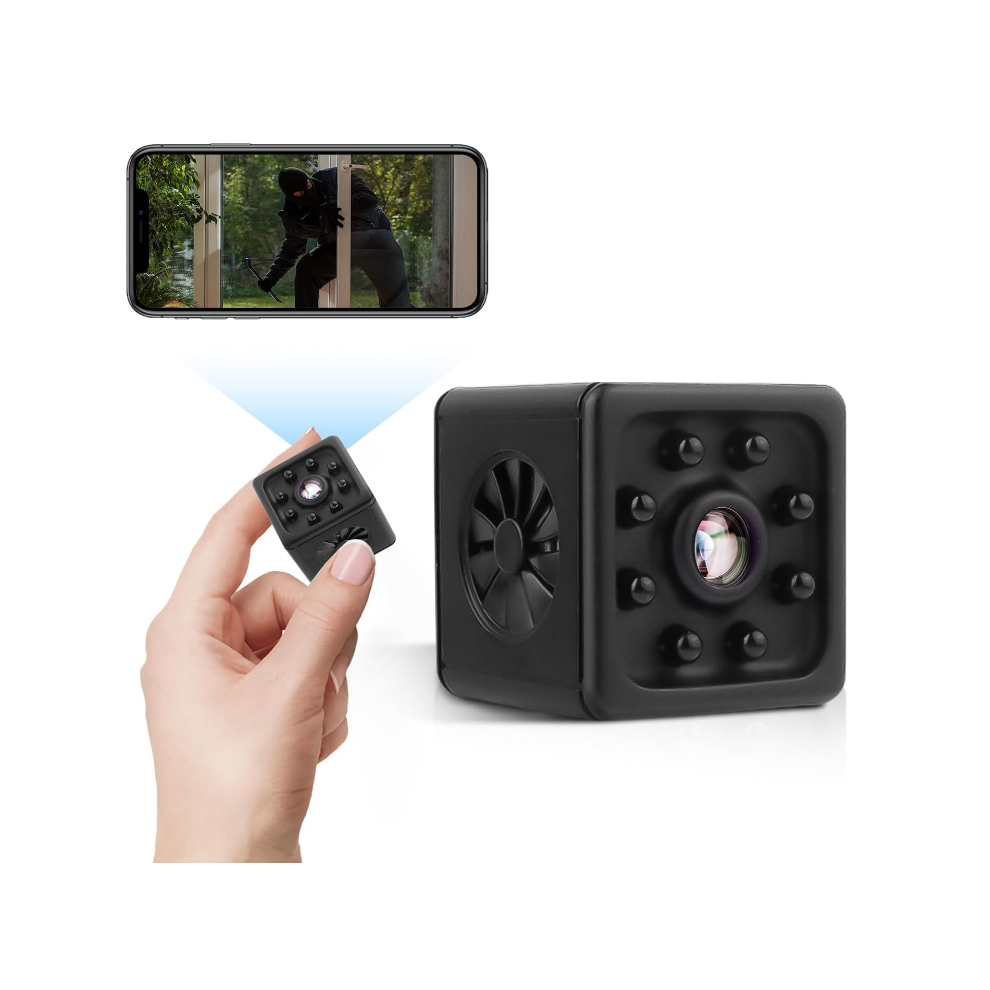 Chronus Spy Camera Mini Wireless Camera With Night Vision Hd 1080P, Secret Camera With App, Spy Camera Wifi Hidden(Black) 9331562993778