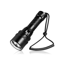 Diving Torch, 2000 Lumens Underwater Torch, Scuba Diving Torch Light Rechargeable, Underwater 80 Meters Waterproof LED Flashlight(Black)